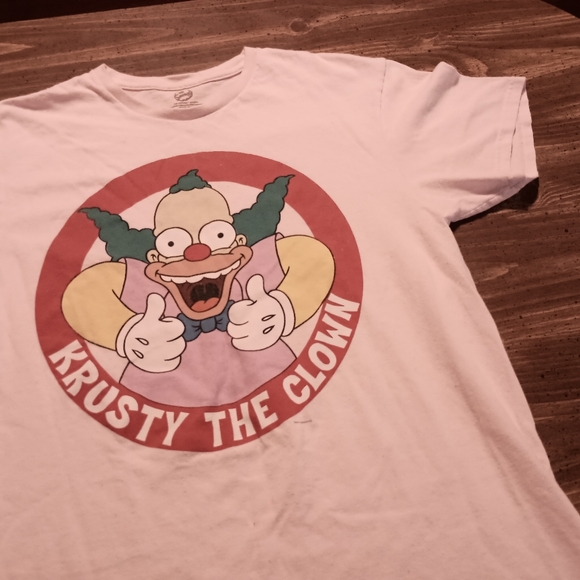 KRUSTY THE CLOWN T-SHIRT - Medium // Simpsons TV sitcom cartoon animation tee - Picture 3 of 7